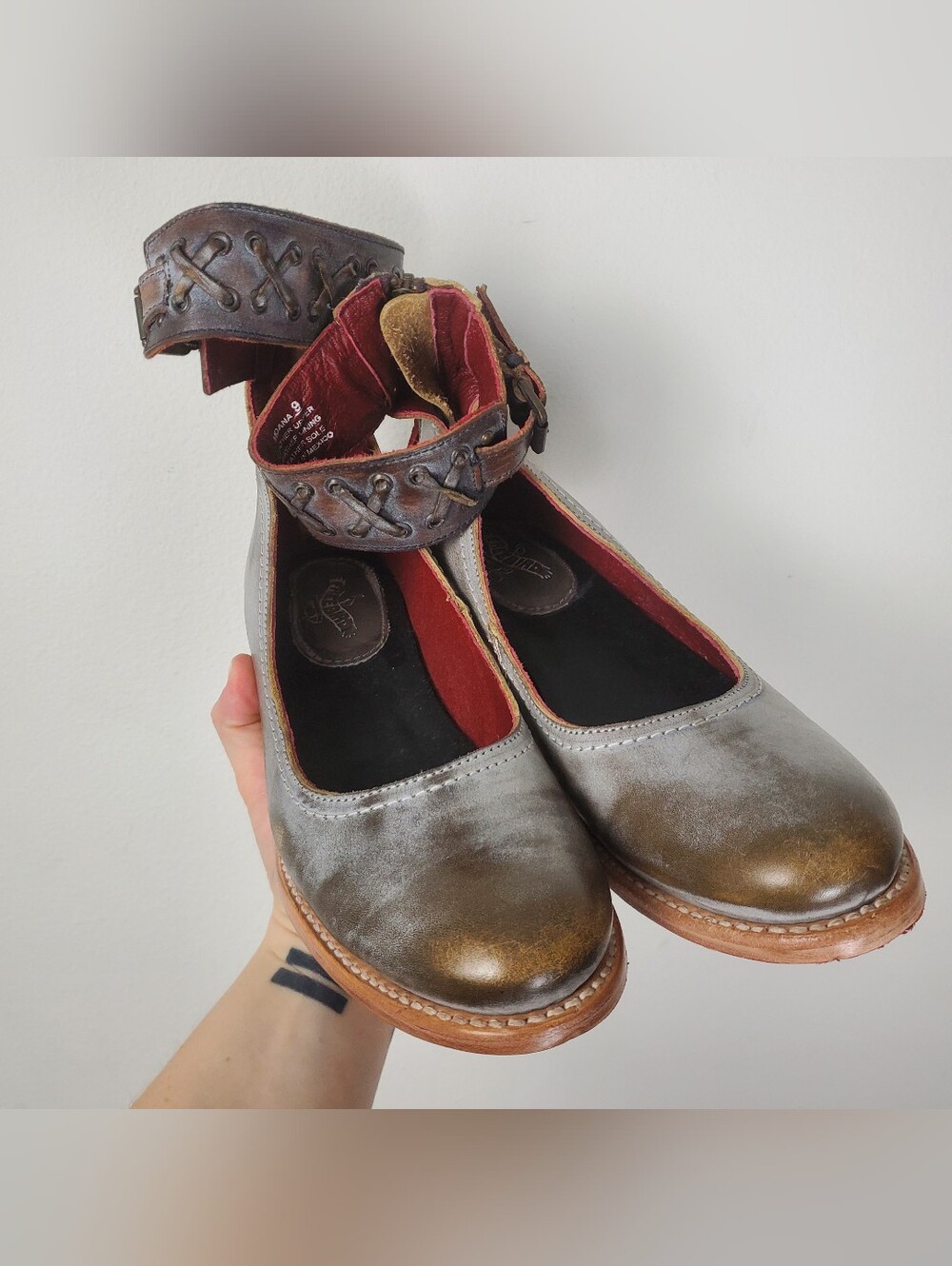 Freebird by Steven Maribel Ankle Strap Shoes Leather Women's Size 9 - Picture 7 of 14